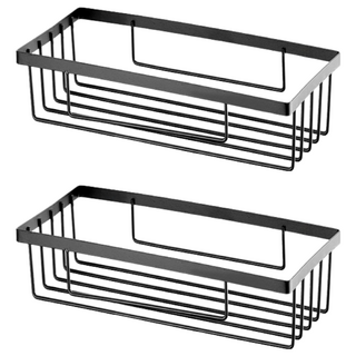 小麥購物 免打孔衛生紙架 C584 小 174g, 2個, 典雅黑