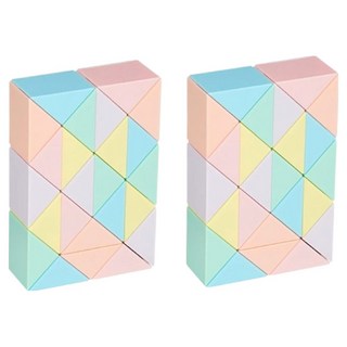 퍼줌 마카롱 스네이크 퍼즐 시리즈 일반큐브 24p, 혼합색상, 2개