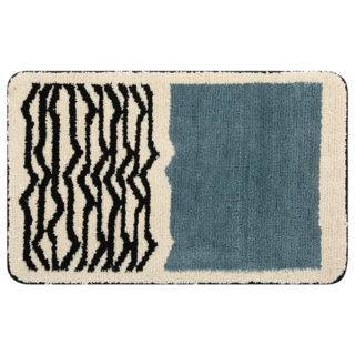 半島良品 家用浴室防滑毛絨吸水地墊, 1個, 愛樂之城 綠色