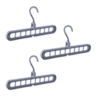 葉子小舖 魔術收納多功能摺疊曬衣架 3個, 顏色隨機