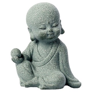 迪米斯僧人佛像, 1個, 石板灰 如意珠小僧人造石