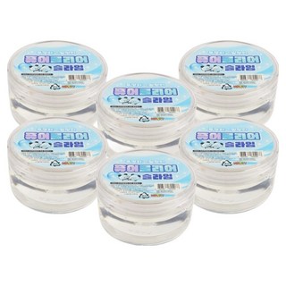 Kiditem 純淨透明史萊姆, 6個, 透明, 164g