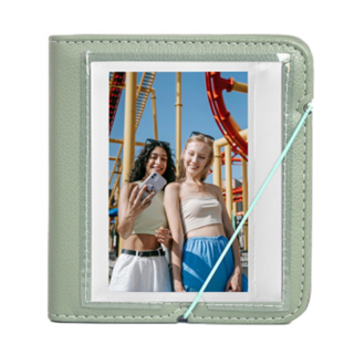 拍立得 wide 寶麗萊 600/W210/W300/W400 相片可擕式相冊, 28張, 綠色