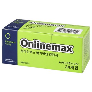 CLEANWRAP Online Max鹼性電池 AA, 1個, 24件
