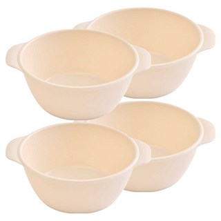 CMYK 유아용 PP 원형 스낵볼, 크림, 4개