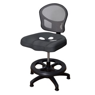 CABLE&HOME'S 凱堡家居 背座可調 三孔挺脊護腰 灰色 學生電腦椅, 46 x 40 x 82~94cm