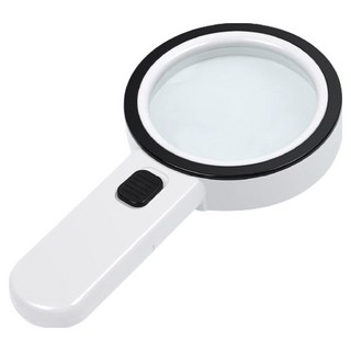 O-ON 便攜式LED放大鏡 30倍放大 80mm, 1個, 白色