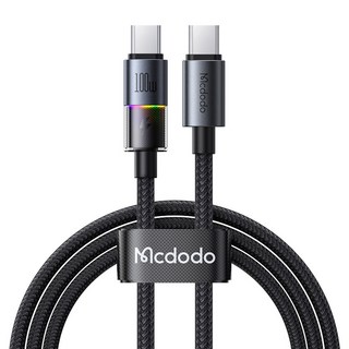 Mcdodo 麥多多 Type-C對Type-C Hyper PD 高速充電線, 1個, 黑色, 1.2m