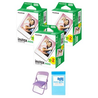 FUJIFILM 富士 instax 拍立得相片紙 60張 + 椅子造型相片架 + 相本, 1組, 單一商品