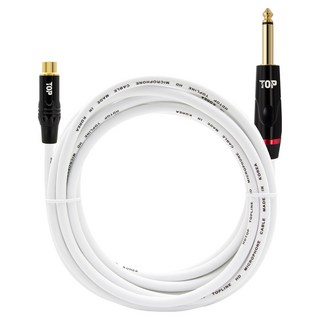 HDtop RCA 母 TO 5.5 單聲道 公 連接線 白色 HT-TP1033, 1個