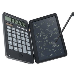 컴스마트 Coms 2 in 1 전자 계산기 메모패드 메모보드 전자노트 버튼식 12자리 UD441, 혼합색상, 1개