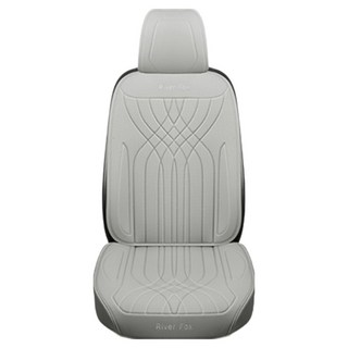 리버폭스 차량용 럭셔리 풀커버 타공 가죽 2025년형 방석 + 등받이 세트 중형, 미스티그레이, 1세트