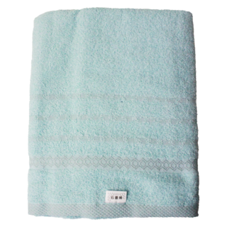 台灣製石墨烯純棉浴巾 藍色 柔軟吸水 親膚舒適, 1條