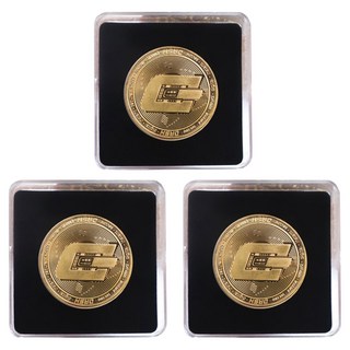 BIEBIO 紀念幣模型硬幣 + 專用盒套組, 6 金色(達世幣), 3套