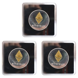BIEBIO 紀念幣模型硬幣 + 專用盒套組, 7 金色 + 銀色(以太坊), 3套