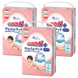 GOO.N 大王 日本境內版 SJ柔觸肌系列褲型尿布 6~12kg, M, 156片