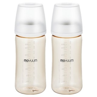 모윰 3세대 PPSU 올인원 베이직 노꼭지 젖병, 스노우, 270ml, 2개
