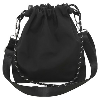 SORIDAL Naraemi 休閒日常尼龍小款束口斜背包, 黑色