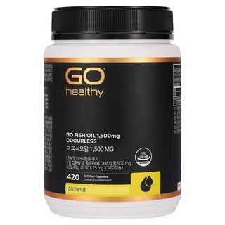 GO healthy Go Fish Oil 高效魚油 630.48g, 1個, 420錠
