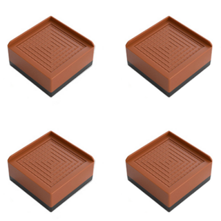 WIDE VIEW 傢俱防滑墊高塊4件組 026 方形棕色, 1組
