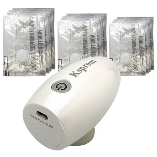 Ksprout 愛藏鮮 2in1充抽氣真空機旅行居家收納大套組 充抽氣真空機 直徑4.5 x 7.6cm 珍珠白 + 棉被袋 100 x 80cm 4個 + 真空壓縮袋 大(70 x 50cm) 4個 + 中(60 x 40cm) ...