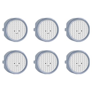 微笑插座安全蓋, 6個, 深藍色