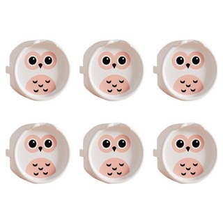 貓頭鷹插座安全蓋, 白色, 6個