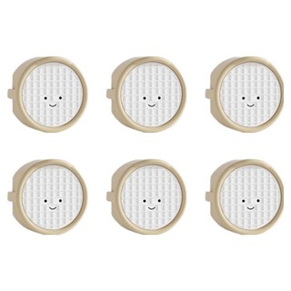 微笑插座安全蓋, 6個, 米色