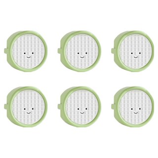 微笑插座安全蓋, 6個, 綠色