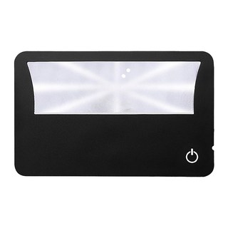 AHOYE 便攜式LED燈卡片放大鏡, 顏色隨機, 1個