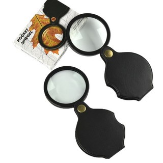 Khohimo 10倍折疊皮革套便攜式放大鏡 70mm 5W0258, 2個, 單一顏色