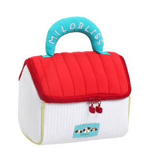 JAR嚴選 小房屋大容量收納包 可愛造型 紅拼藍 化妝包, 1個