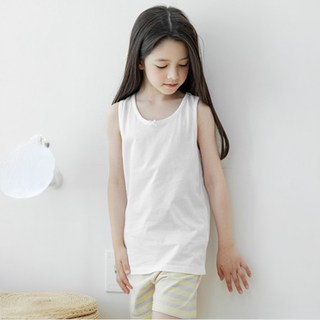 LollyTree 女童款棉質素色運動背心3件組