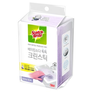 스카치브라이트 쓰리엠 베이킹소다 크린스틱 시트타입 보라색 본품 10p, 1개