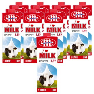 믈레코비타 3.5퍼센트 멸균우유, 1L, 12개