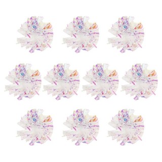 둥둥펫 고양이 공놀이 장난감 반짝 바스락볼, 화이트, 10개