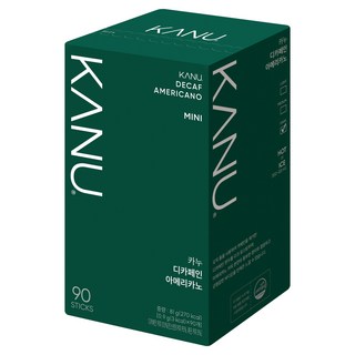 KANU 低咖啡因即溶美式咖啡 迷你裝, 0.9g, 90條, 1盒