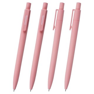 모모디 초저점도 노크식 모먼트 볼펜 0.38mm, 스트로베리 핑크, 4개