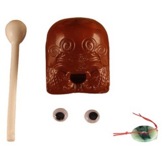 Dimis 佛誕節木魚 5cm + 眼睛 + 玉珮 套組, 1套, 棕色(木魚)