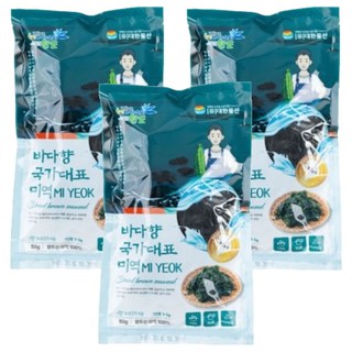 海洋香氣 國家代表 莞島乾海帶, 3個, 50g