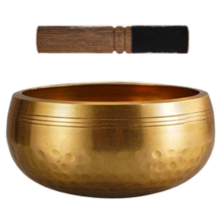 Dimis 西藏冥想頌缽碗 + 皮棒 缽口徑 11cm 套組, 1個, 混色