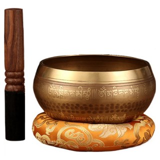 Dimis 西藏療癒頌缽 六字真言佛音缽 口徑13cm, 1個, 混合色