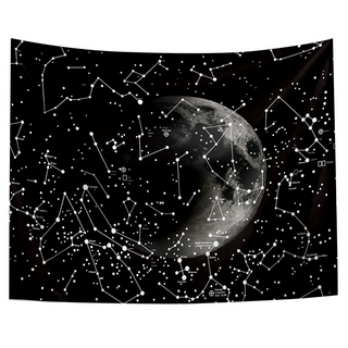 半島良品 居家裝飾掛布 附無痕釘2個 + 倒鉤夾2個, 觀星圖, 1件