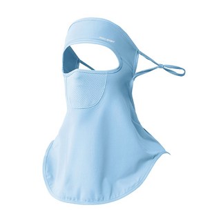AREX SPORT 抗曬涼感纖維全臉防護護頸冰絲面罩 掛耳可調整 AS-3490 均碼(全長33cm), 天空藍, 1件