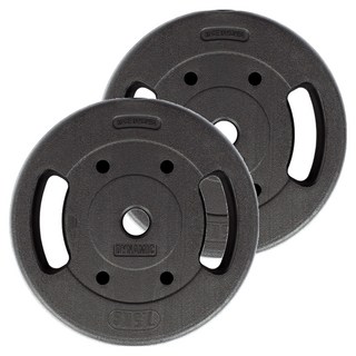 BANSUK SPORTS PVC塗層 韓國製K槓鈴, 黑色, 2個, 7.5kg