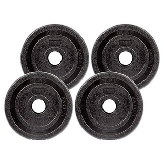 BANSUK SPORTS PVC塗層 韓國製K槓鈴, 黑色, 4個, 1.5kg