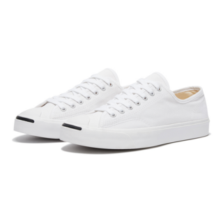 CONVERSE 匡威 Jack Purcell 膠底運動鞋 男女款休閒時尚, 白色, 22cm
