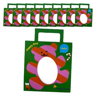 馬庫斯商店 禮物袋 健達奇趣蛋 聖誕包裝提袋, 綠色, 10個