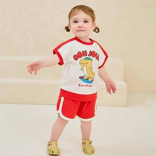 milkmile 兒童衝浪恐龍配色上下裝套組