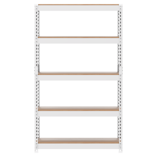 스피드랙 무볼트 조립식 철제 앵글 선반, 화이트, 5단